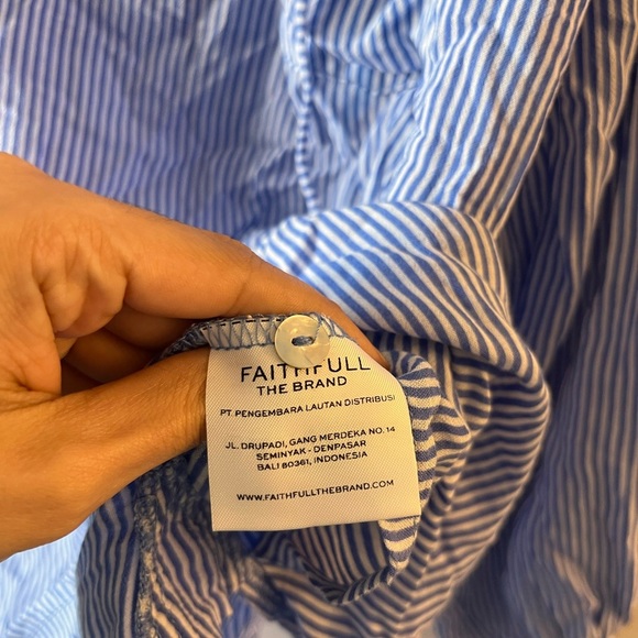 Faithfull the Brand Alice blue and white striped blouse - Picture 6 of 9